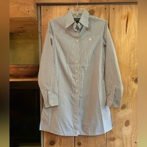 Brooks Brothers Blue Striped Shirt Dress